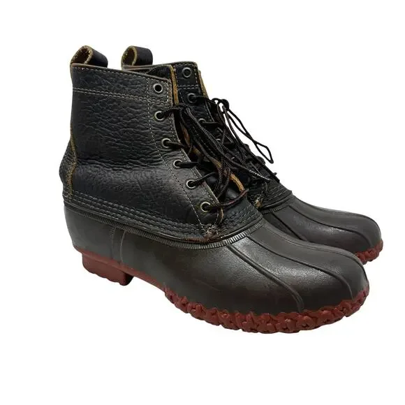L.L. Bean Men’s 6” Bean Boots Brown Leather Duck Boots Made in Maine Size 10 M